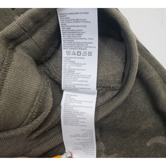 Prana Ankle Pant Sage Camo Green Print Hemp Relaxed Fit Pockets Women's XL NWT - Picture 12 of 16